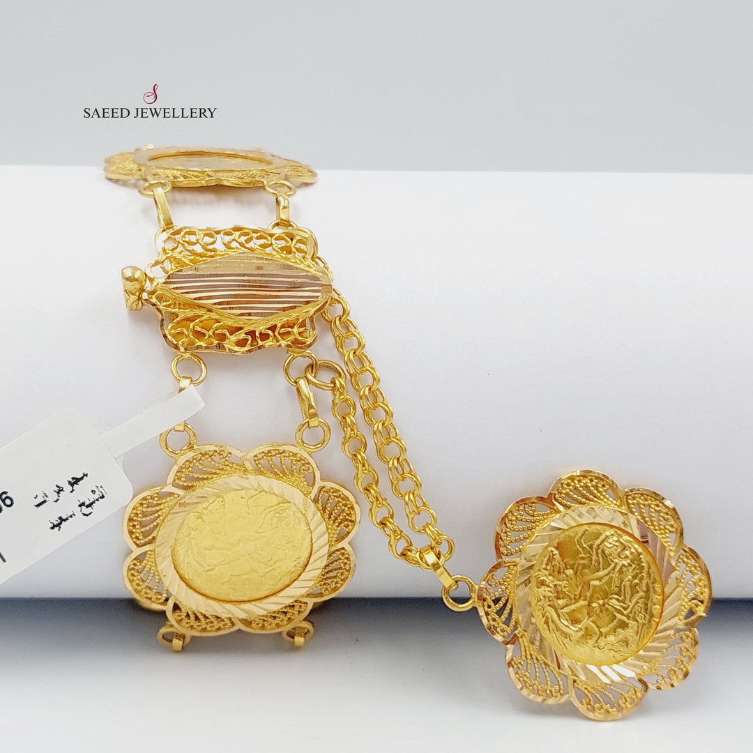 21K Gold Rashadi Bracelet by Saeed Jewelry - Image 8