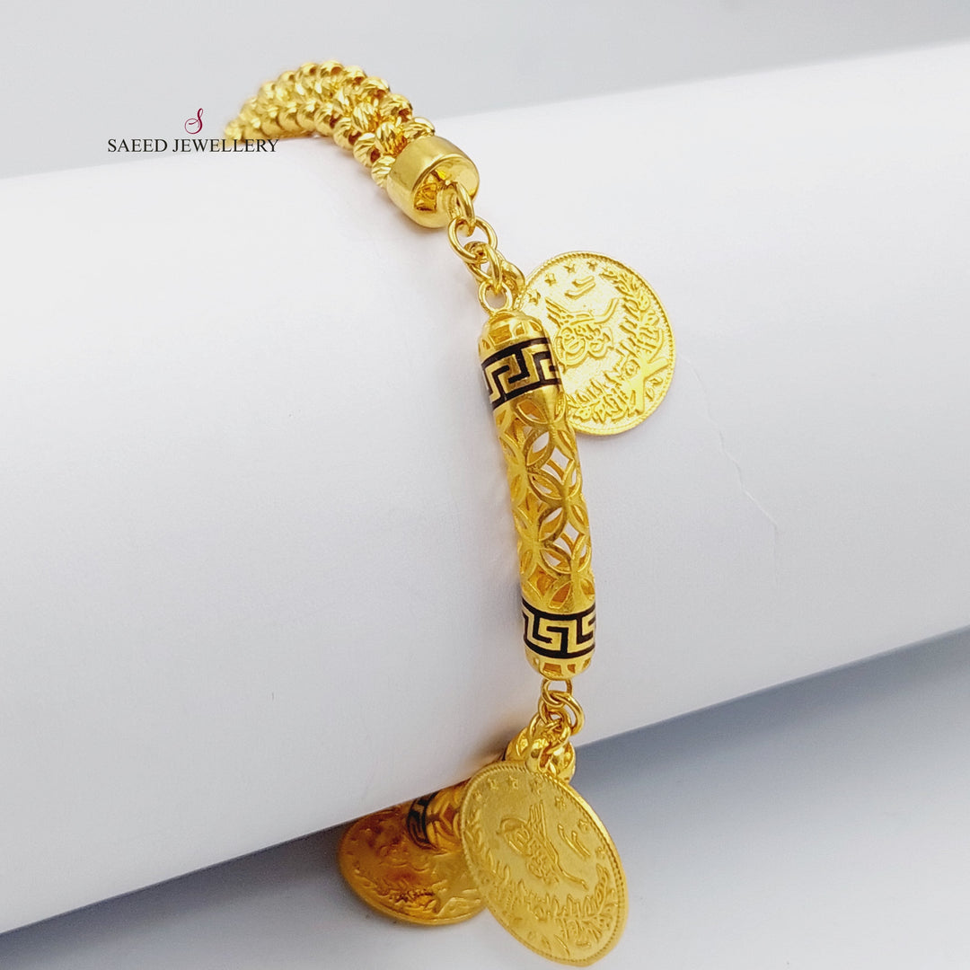 21K Gold Rashadi Bracelet by Saeed Jewelry - Image 4