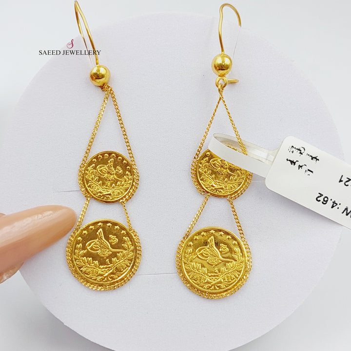 21K Gold Rashadi Earrings by Saeed Jewelry - Image 2