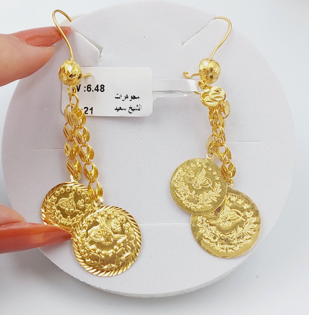 21K Gold Rashadi Earrings by Saeed Jewelry - Image 1