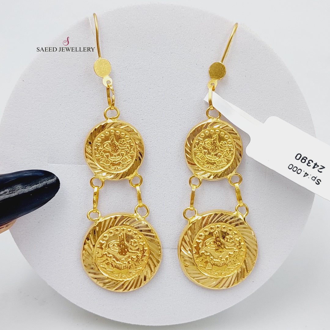 21K Gold Rashadi Earrings by Saeed Jewelry - Image 1