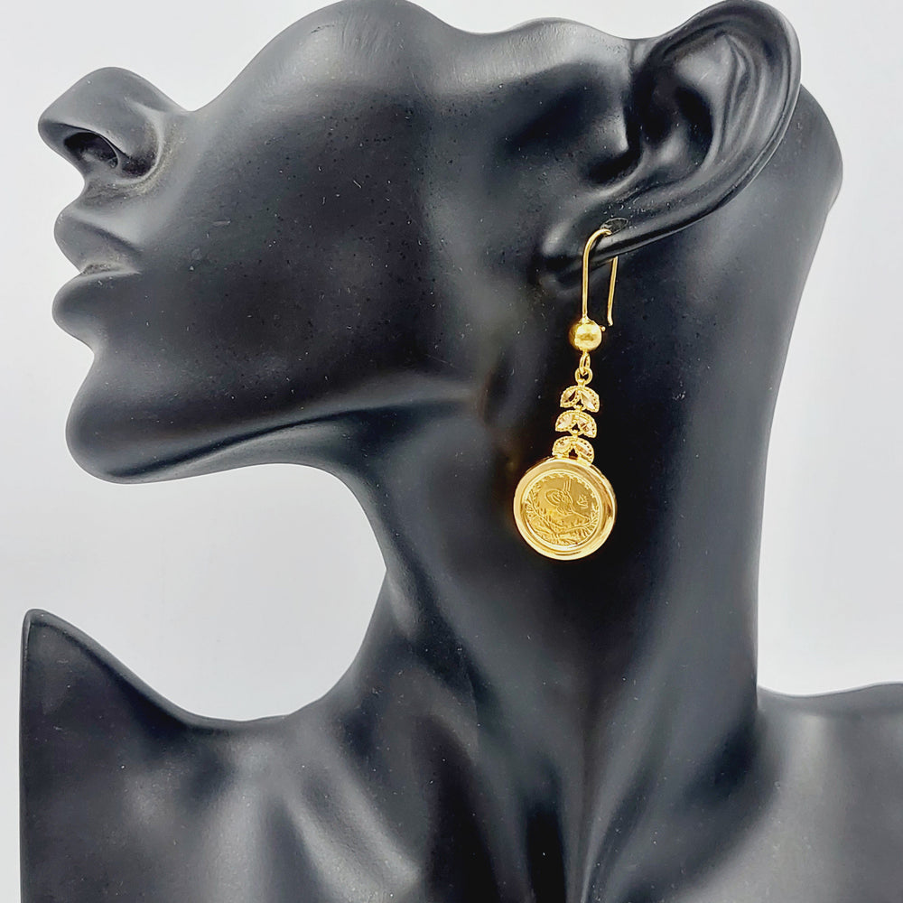 21K Gold Rashadi Earrings by Saeed Jewelry - Image 2