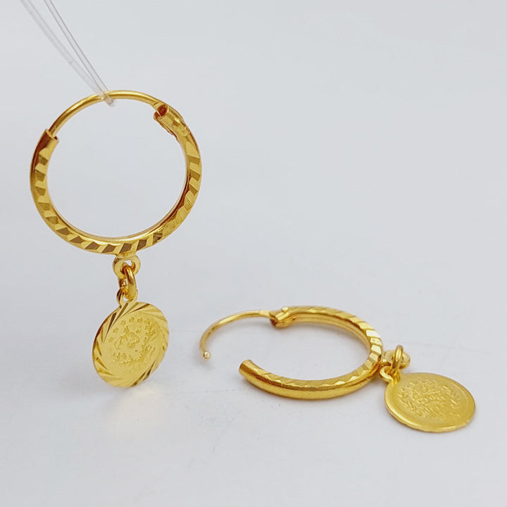 21K Gold Rashadi Earrings by Saeed Jewelry - Image 2