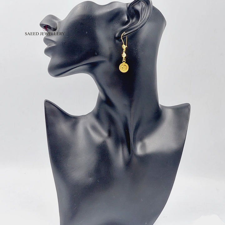 21K Gold Rashadi Earrings by Saeed Jewelry - Image 3