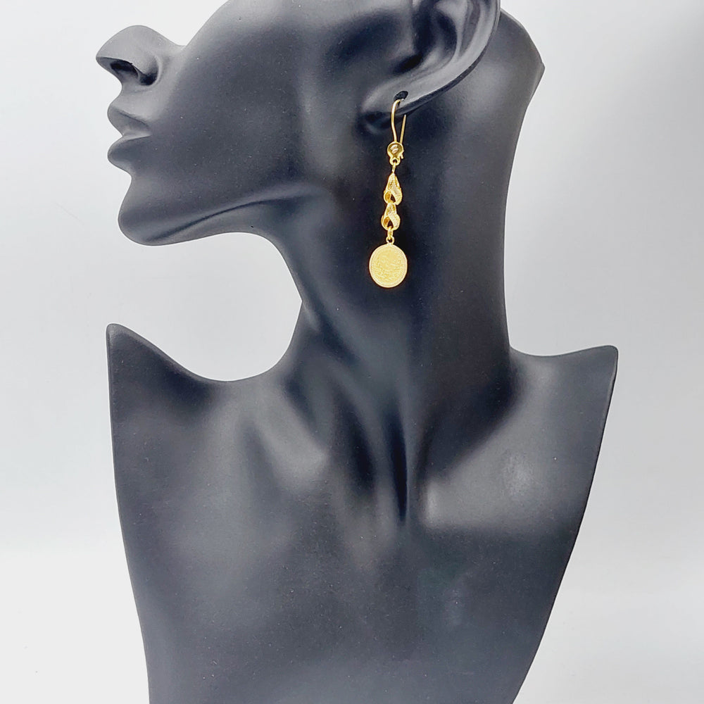 21K Gold Rashadi Earrings by Saeed Jewelry - Image 2