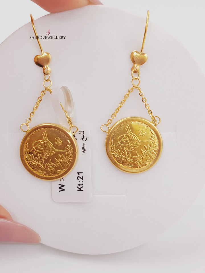 21K Gold Rashadi Earrings by Saeed Jewelry - Image 1