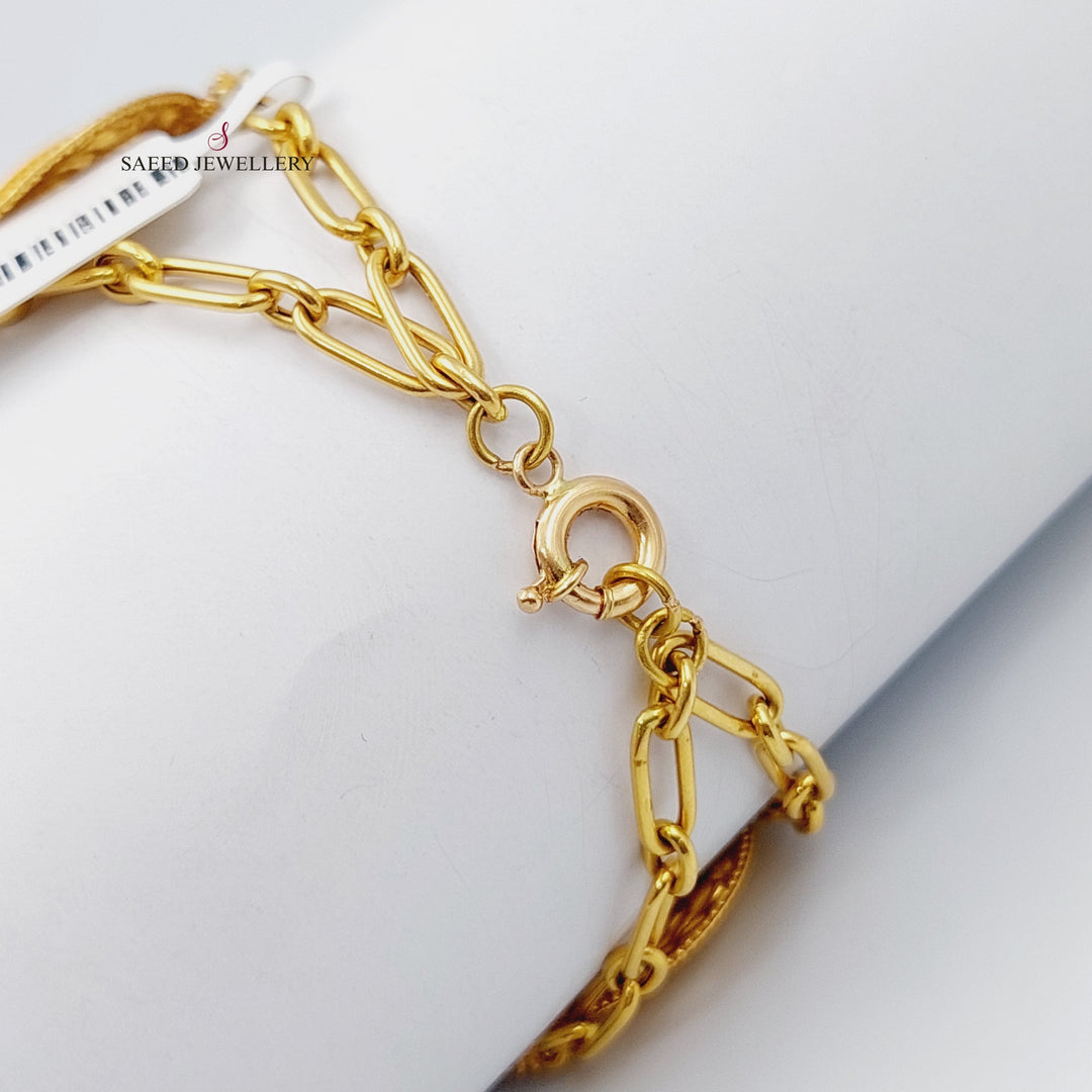 21K Gold Rashadi Fancy Bracelet by Saeed Jewelry - Image 4