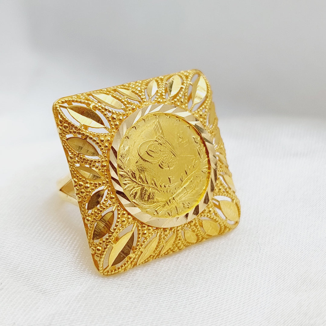 21K Gold Rashadi Fancy Ring by Saeed Jewelry - Image 3