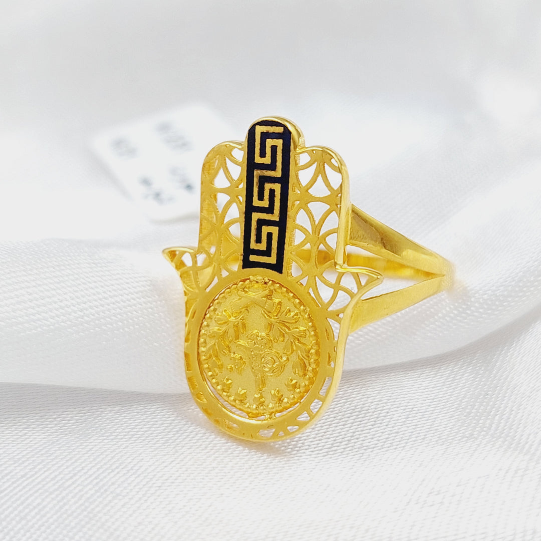 21K Gold Rashadi Hand Ring by Saeed Jewelry - Image 1