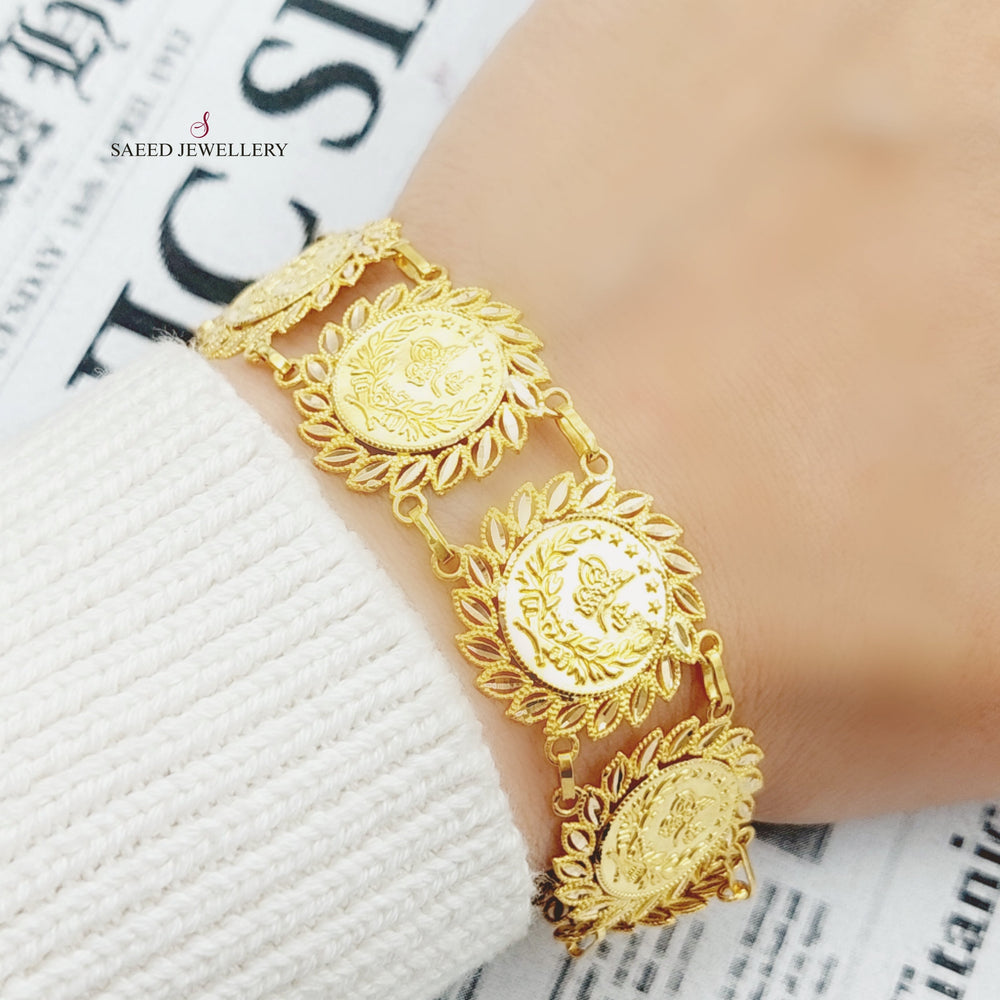 21K Gold Rashadi Model Bracelet by Saeed Jewelry - Image 2