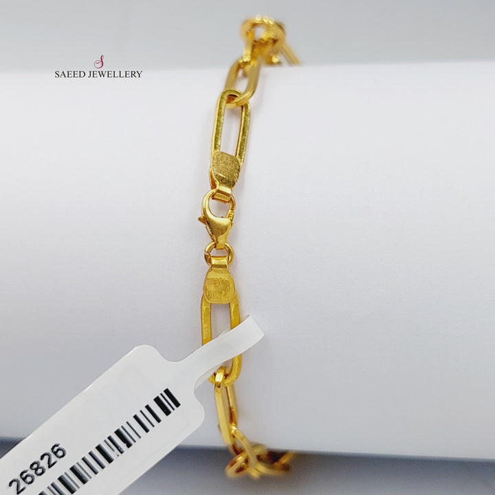 21K Gold Rashadi Model Bracelet by Saeed Jewelry - Image 2