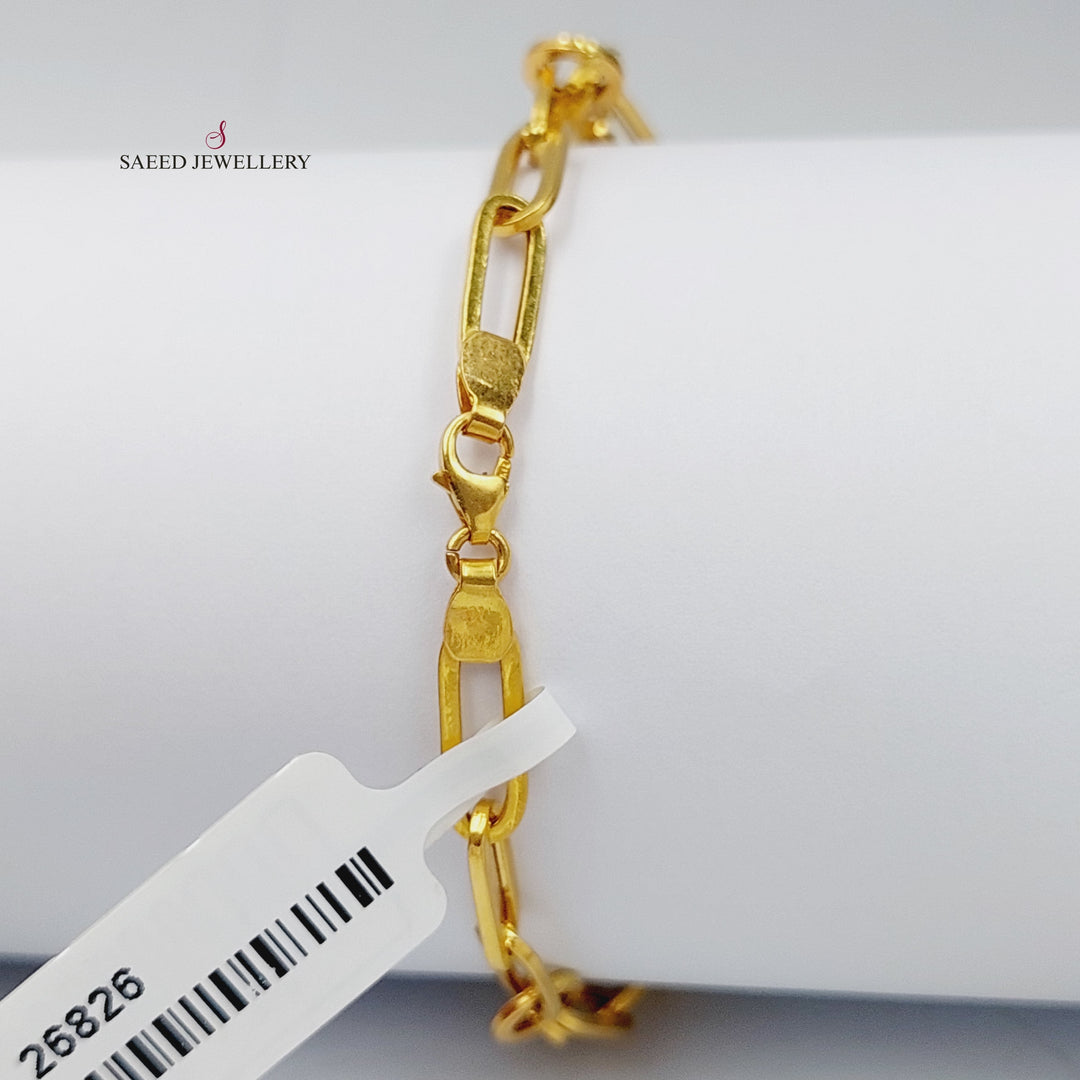 21K Gold Rashadi Model Bracelet by Saeed Jewelry - Image 3