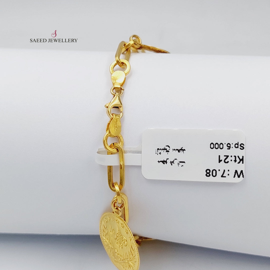 21K Gold Rashadi Model Bracelet by Saeed Jewelry - Image 3