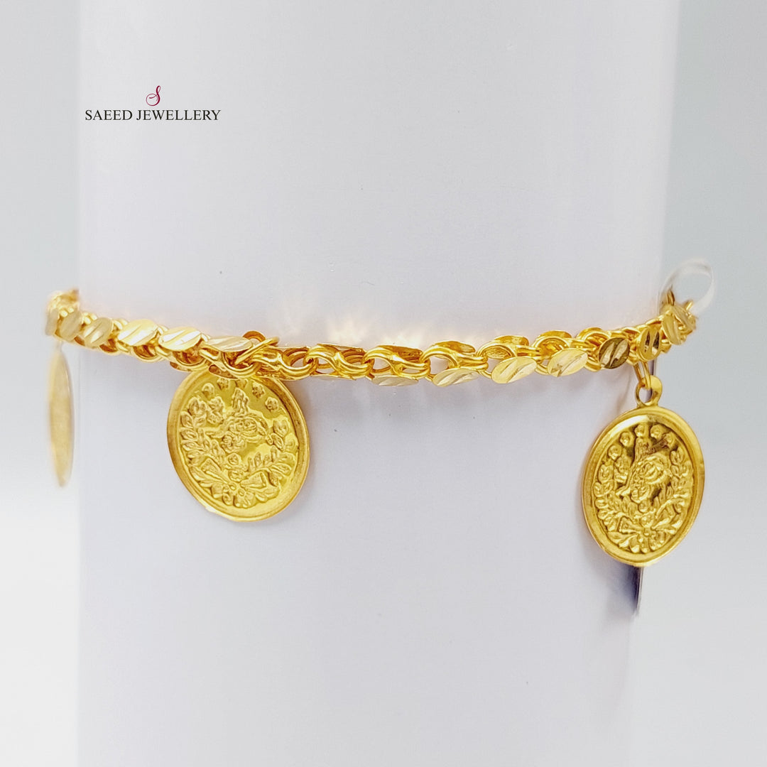 21K Gold Rashadi Model Bracelet by Saeed Jewelry - Image 4