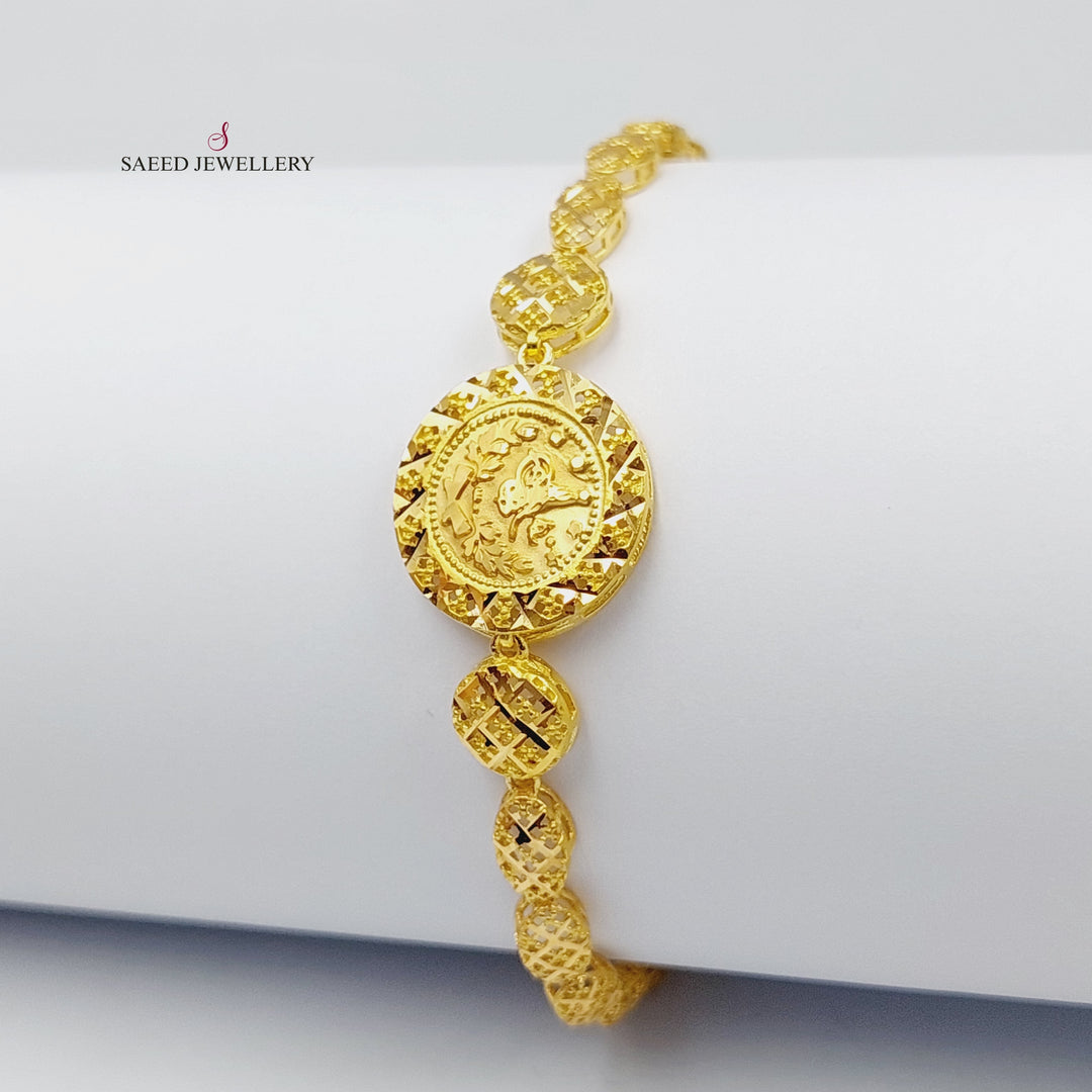 21K Gold Rashadi Model Bracelet by Saeed Jewelry - Image 6