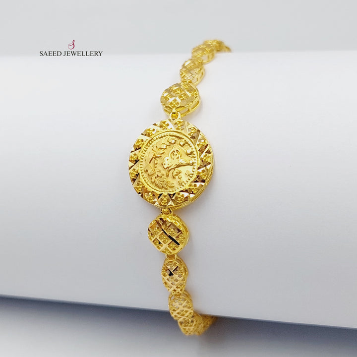 21K Gold Rashadi Model Bracelet by Saeed Jewelry - Image 8