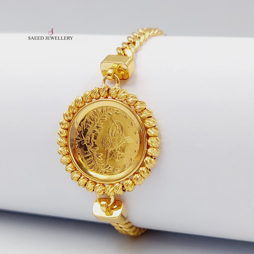 21K Gold Rashadi Model Bracelet by Saeed Jewelry - Image 4