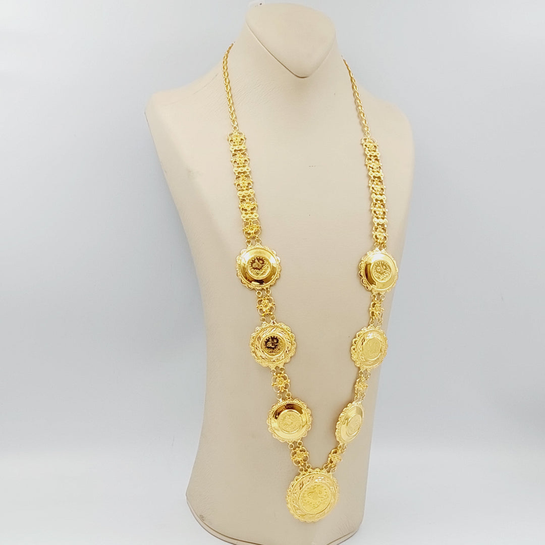 21K Gold Rashadi Model Necklace by Saeed Jewelry - Image 3