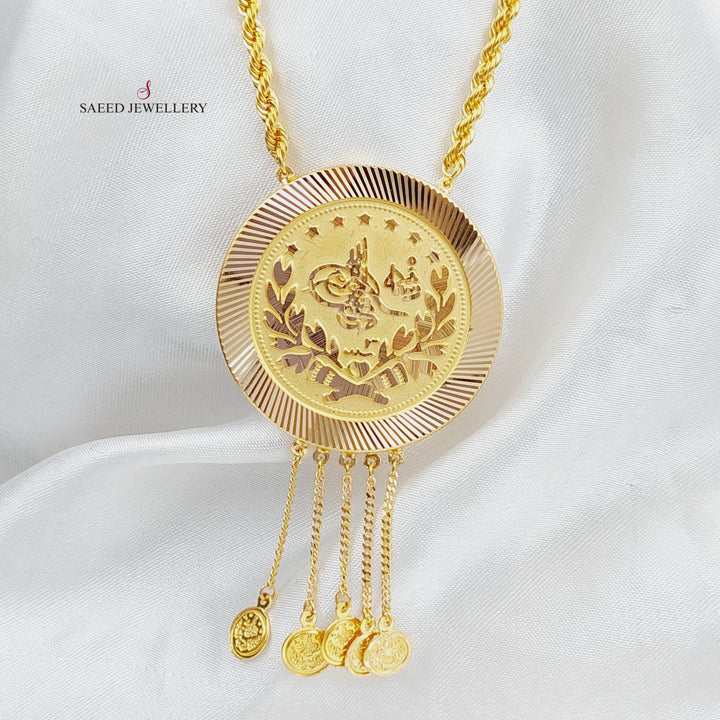 21K Gold Rashadi Model Necklace by Saeed Jewelry - Image 2