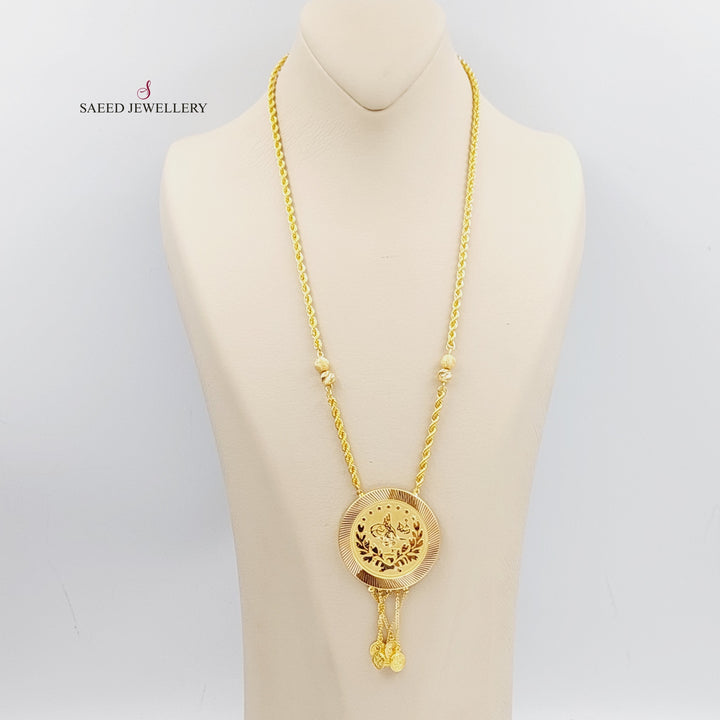 21K Gold Rashadi Model Necklace by Saeed Jewelry - Image 3