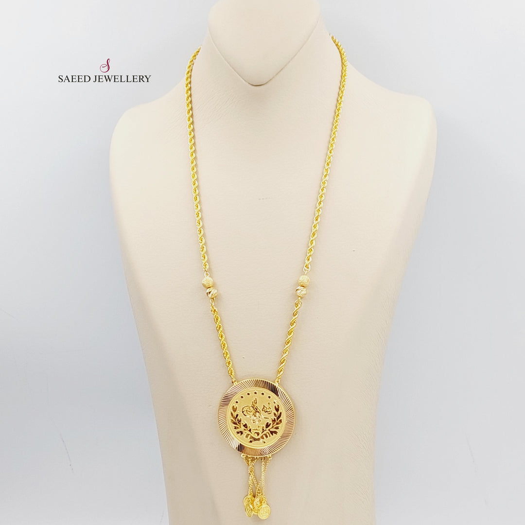 21K Gold Rashadi Model Necklace by Saeed Jewelry - Image 4