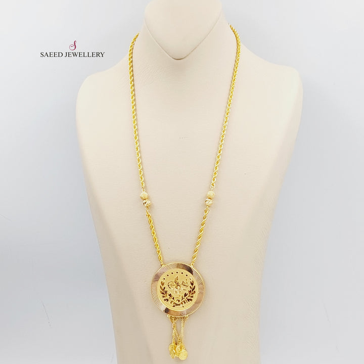 21K Gold Rashadi Model Necklace by Saeed Jewelry - Image 4