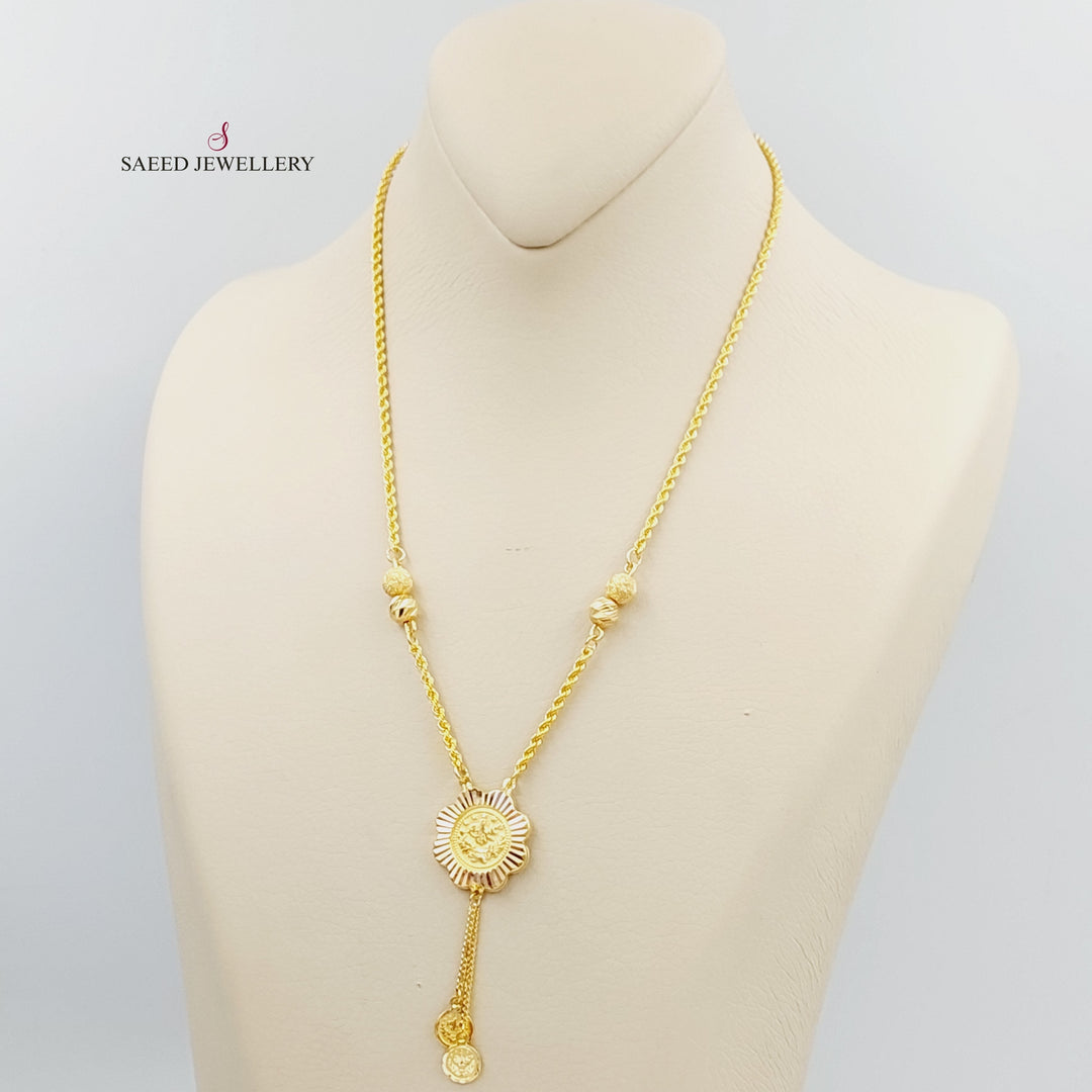 21K Gold Rashadi Model Necklace by Saeed Jewelry - Image 5