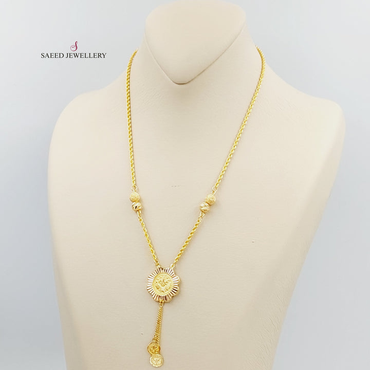 21K Gold Rashadi Model Necklace by Saeed Jewelry - Image 5