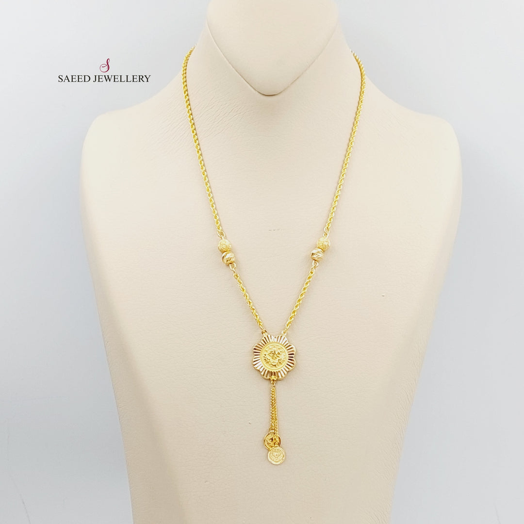 21K Gold Rashadi Model Necklace by Saeed Jewelry - Image 4