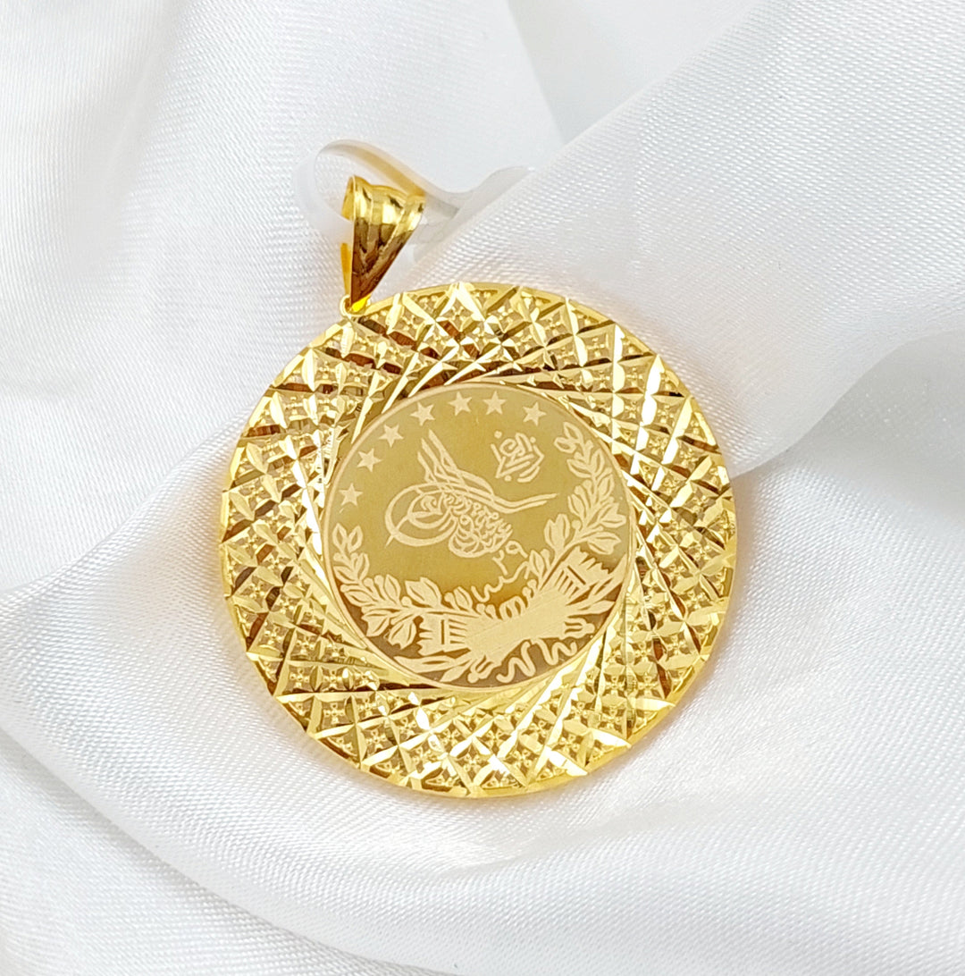 21K Gold Rashadi Model Pendant by Saeed Jewelry - Image 11