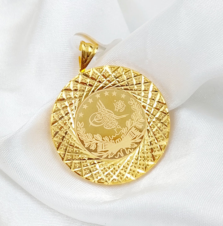 21K Gold Rashadi Model Pendant by Saeed Jewelry - Image 11