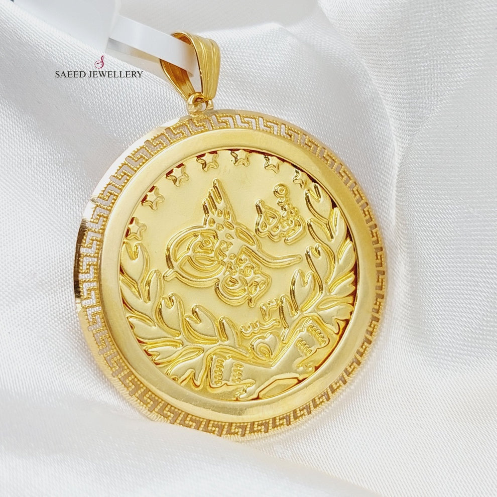 21K Gold Rashadi Model Pendant by Saeed Jewelry - Image 2