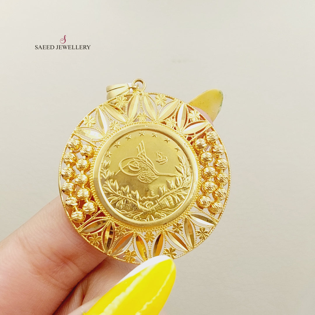 21K Gold Rashadi Model Pendant by Saeed Jewelry - Image 2