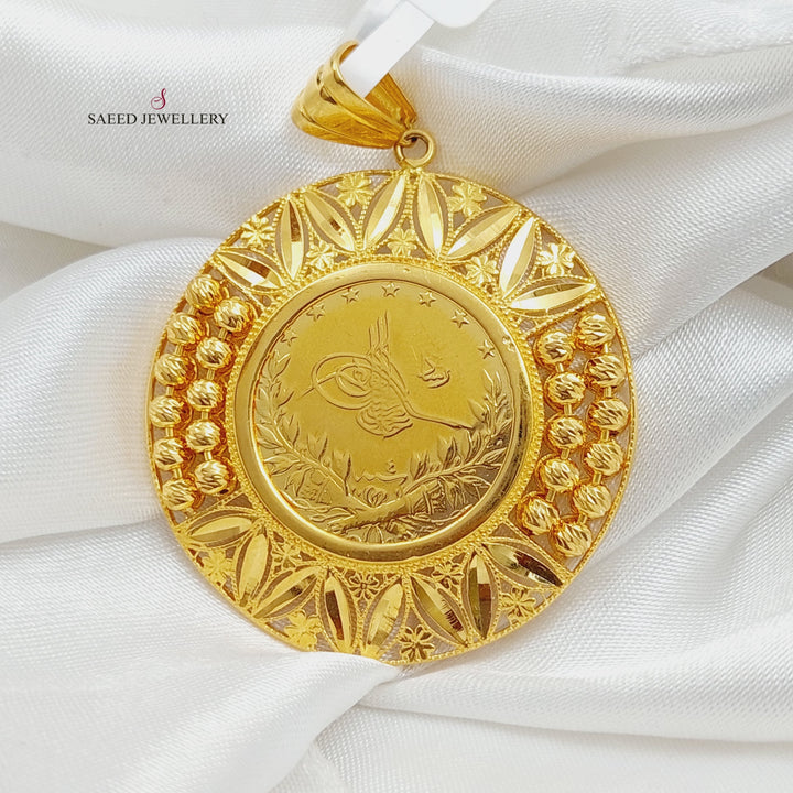 21K Gold Rashadi Model Pendant by Saeed Jewelry - Image 3