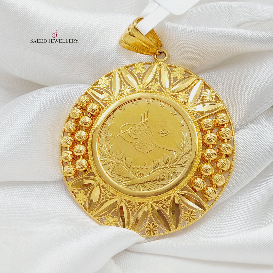 21K Gold Rashadi Model Pendant by Saeed Jewelry - Image 4