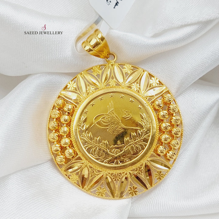 21K Gold Rashadi Model Pendant by Saeed Jewelry - Image 5