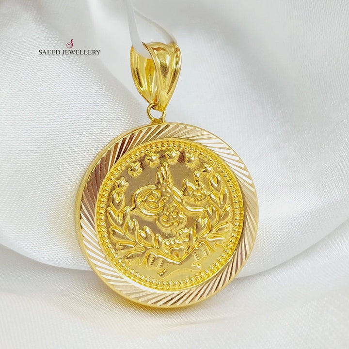 21K Gold Rashadi Model Pendant by Saeed Jewelry - Image 4