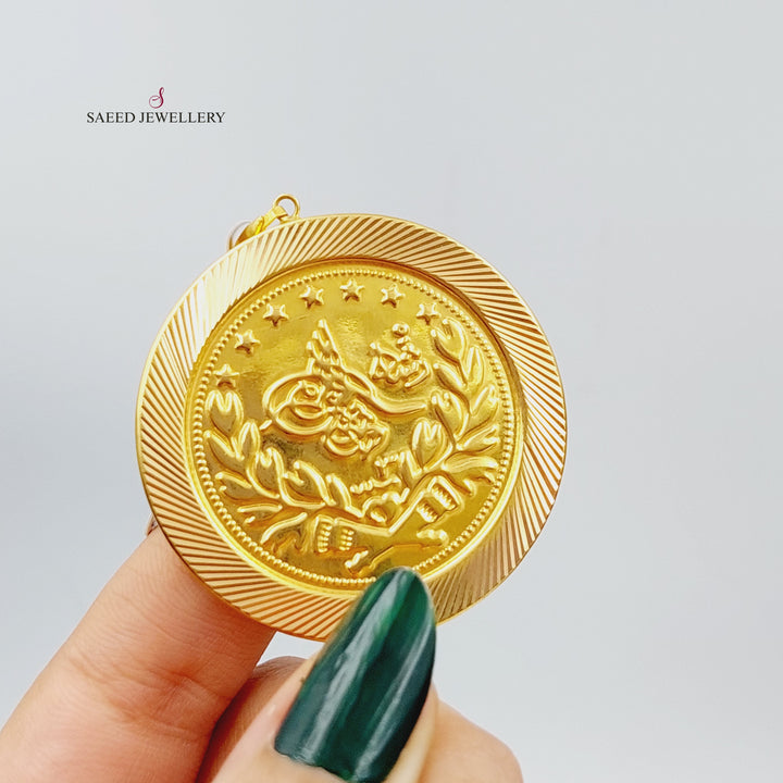 21K Rashadi Model Pendant Made of 21K Yellow Gold by Saeed Jewelry-26834