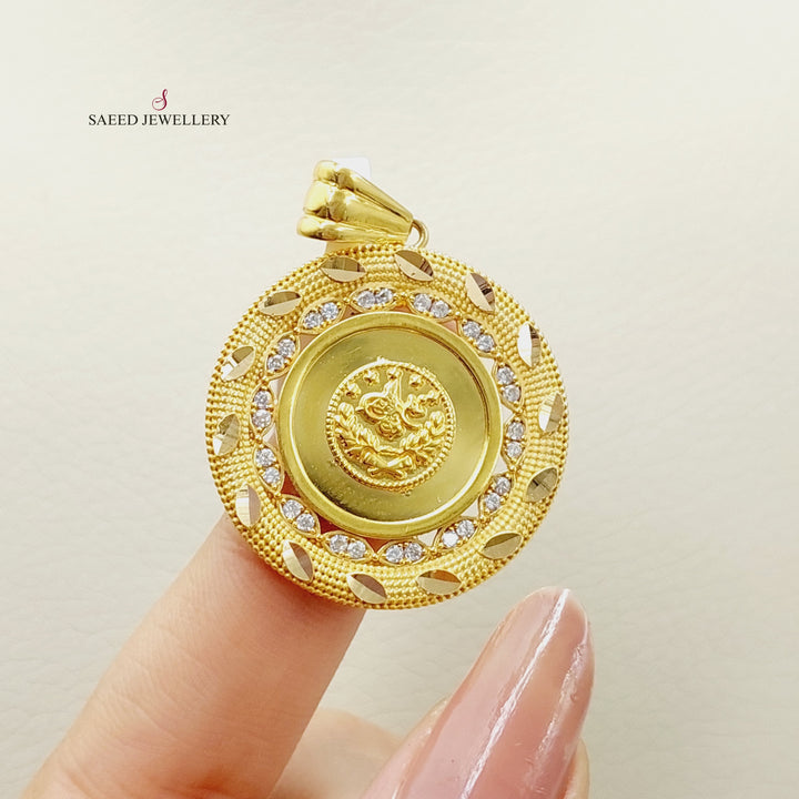 21K Gold Rashadi Model Pendant by Saeed Jewelry - Image 7