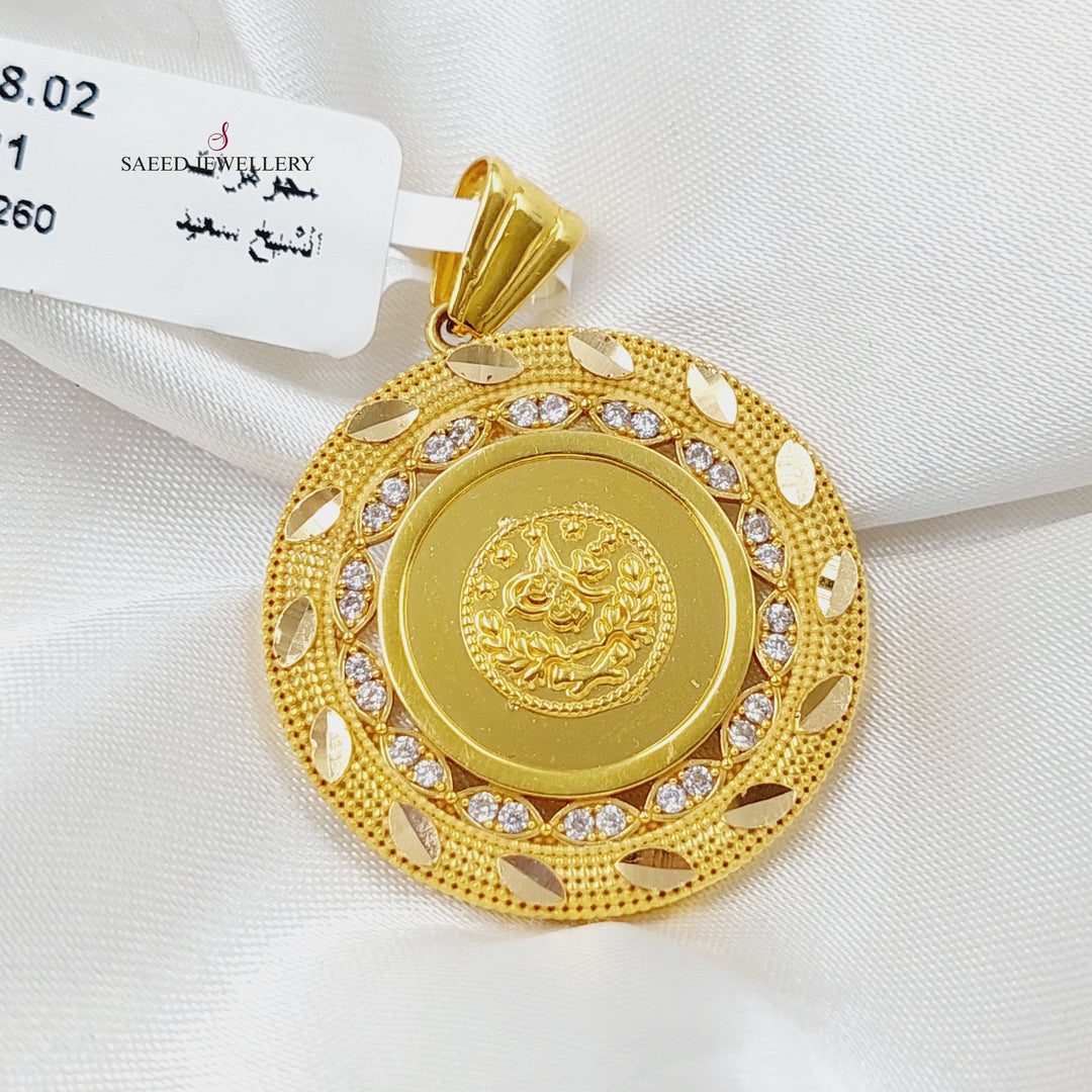 21K Gold Rashadi Model Pendant by Saeed Jewelry - Image 8