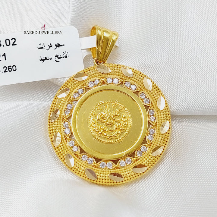 21K Gold Rashadi Model Pendant by Saeed Jewelry - Image 1