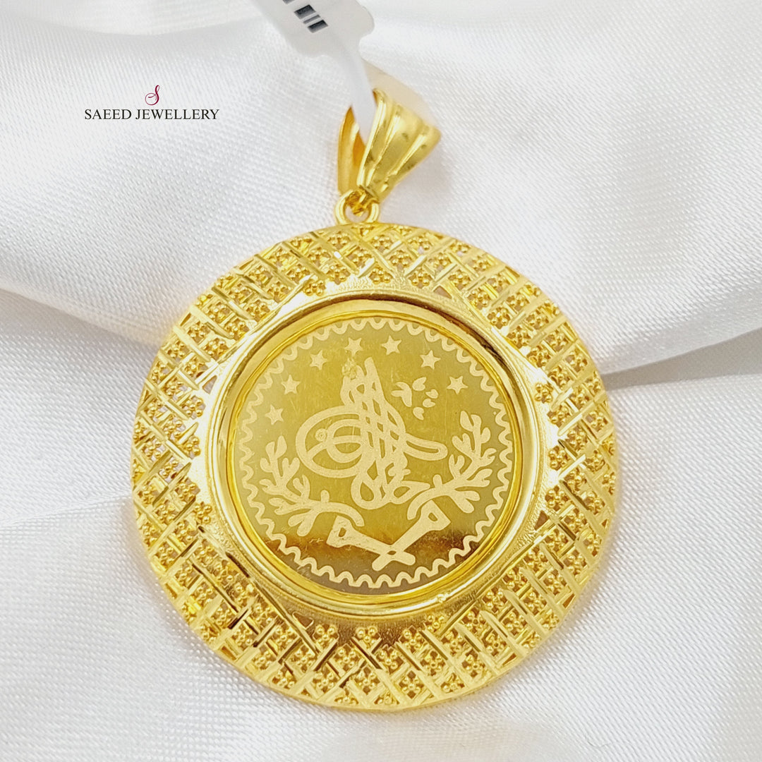 21K Gold Rashadi Model Pendant by Saeed Jewelry - Image 4