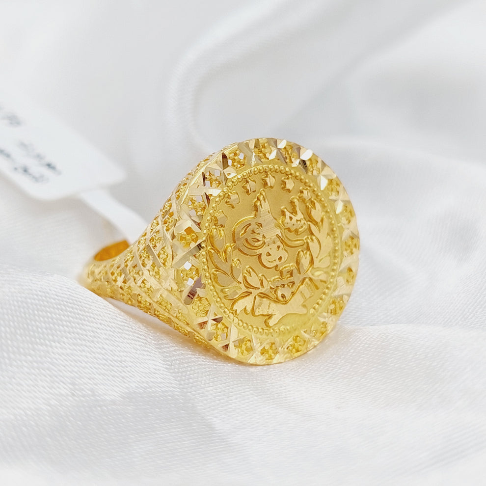 21K Gold Rashadi Model Ring by Saeed Jewelry - Image 3