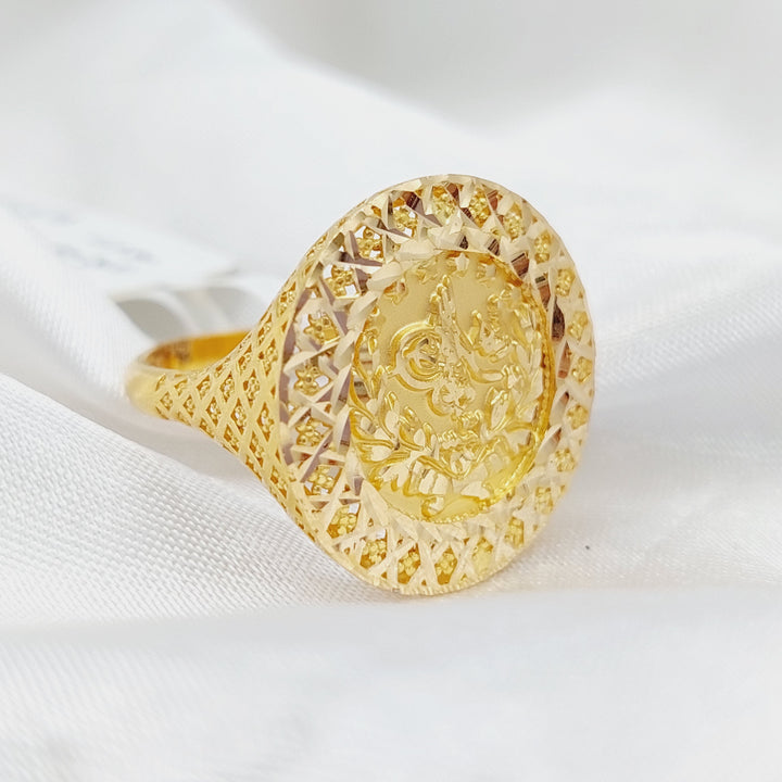 21K Rashadi Model Ring Made of 21K Yellow Gold by Saeed Jewelry-26808