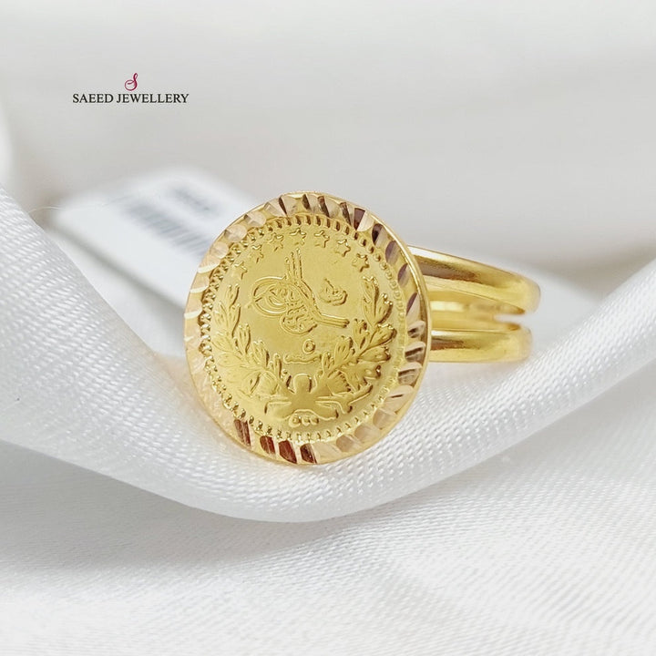 21K Rashadi Model Ring Made of 21K Yellow Gold by Saeed Jewelry-27094