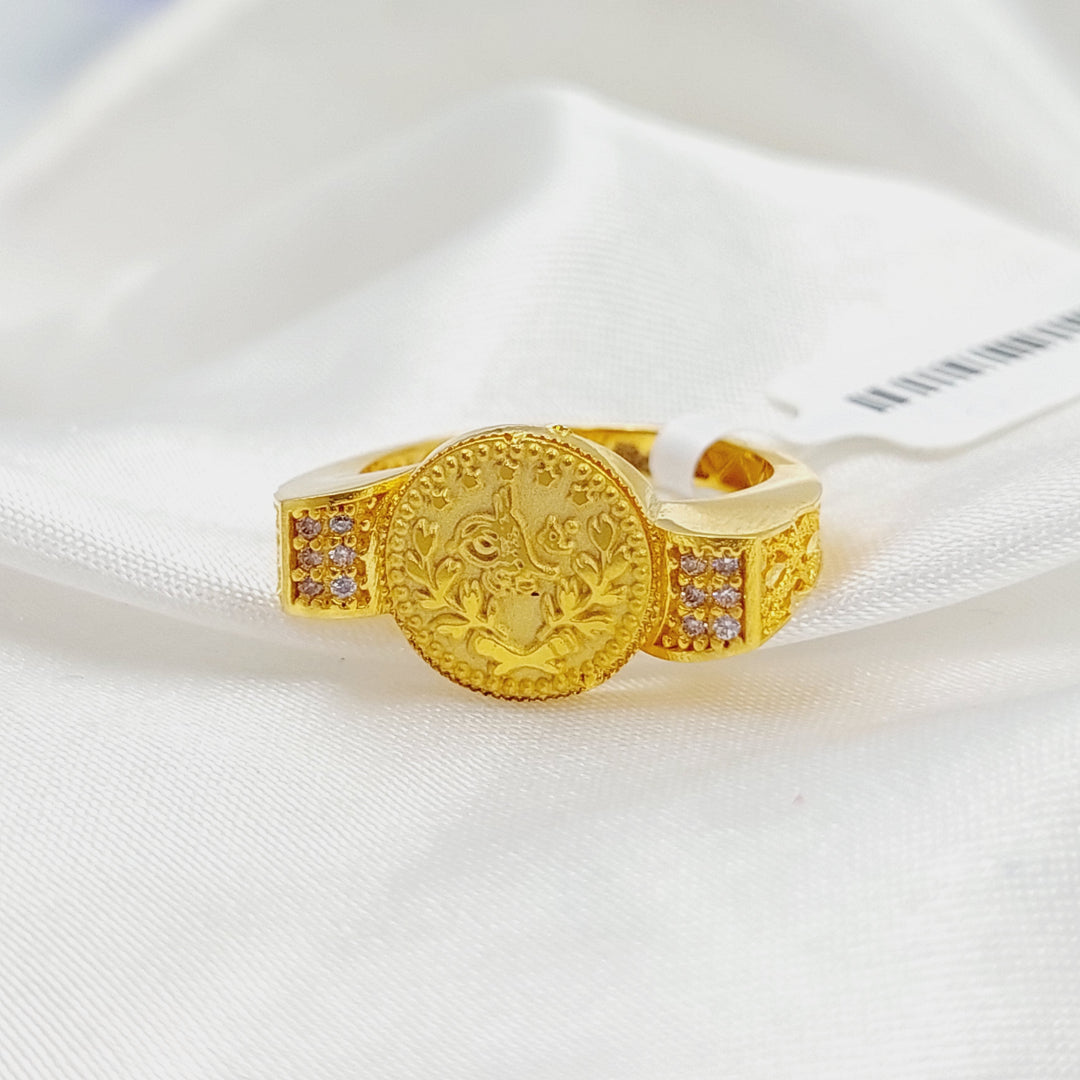 21K Rashadi Model Ring Made of 21K Yellow Gold by Saeed Jewelry-27274