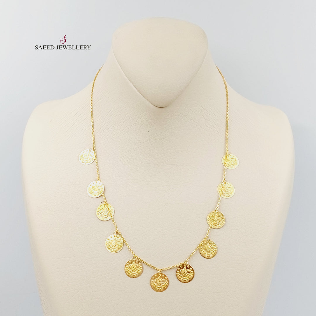 21K Rashadi Necklace Made of 21K Yellow Gold by Saeed Jewelry-26924