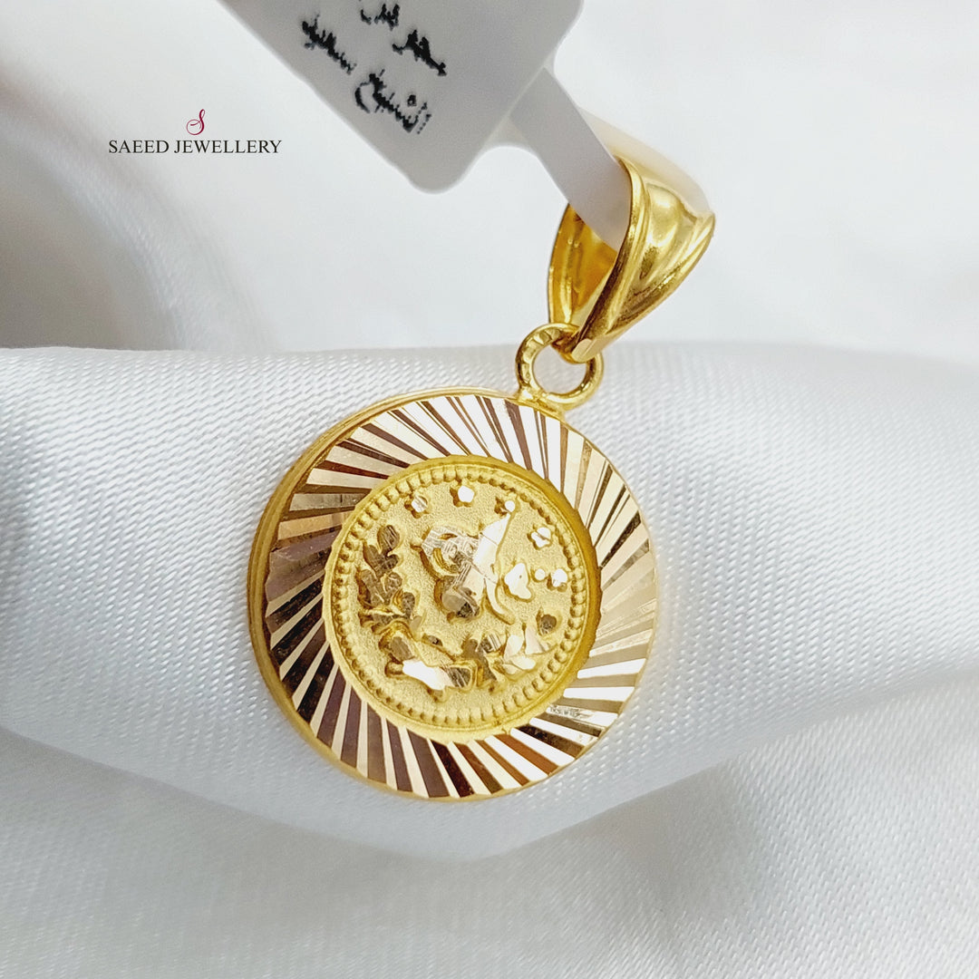 21K Gold Rashadi Pendant by Saeed Jewelry - Image 1