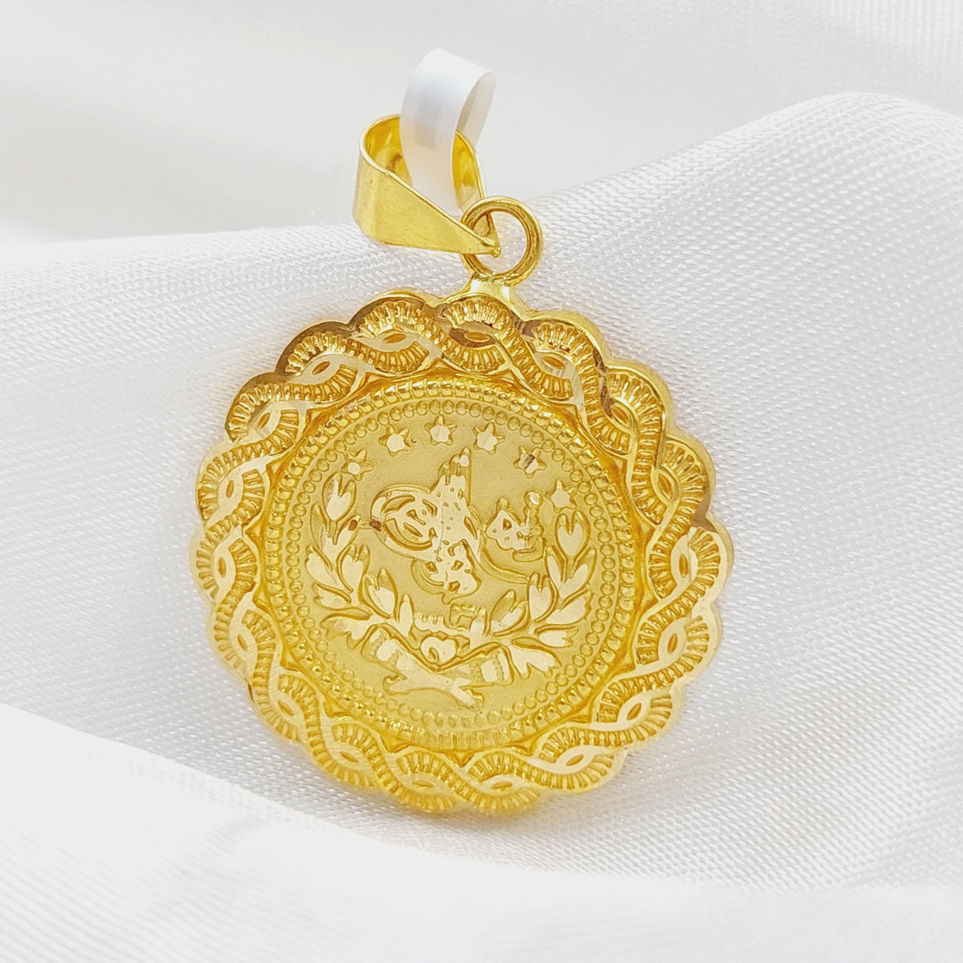 21K Rashadi Pendant Made of 21K Yellow Gold by Saeed Jewelry-25993