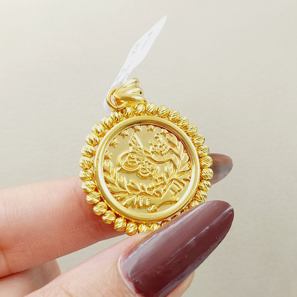 21K Gold Rashadi Pendant by Saeed Jewelry - Image 2